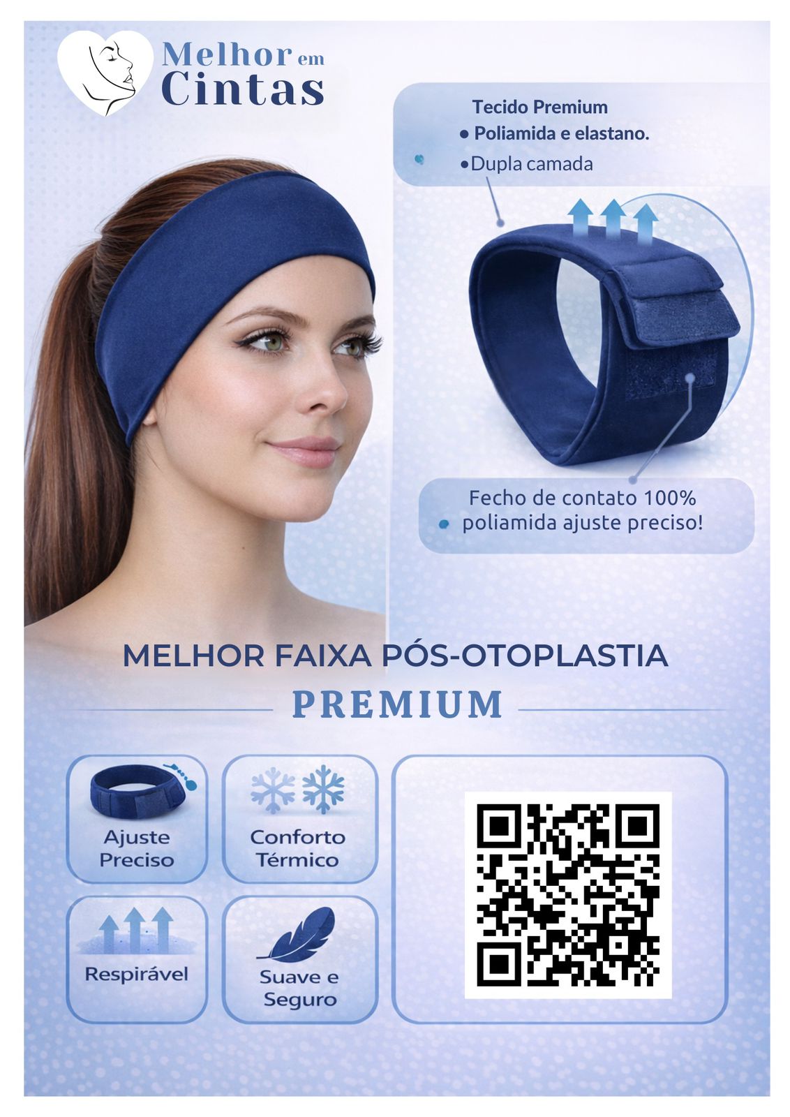 Modelo usando Faixa Pós-Otoplastia